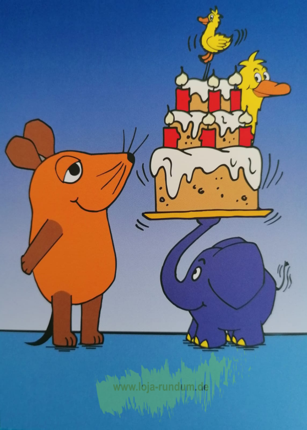 Birthday cake (Programme with the Mouse) - TAURUS art cards