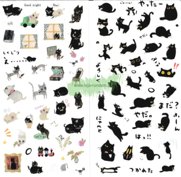 Sticker Katzen schwarz 2