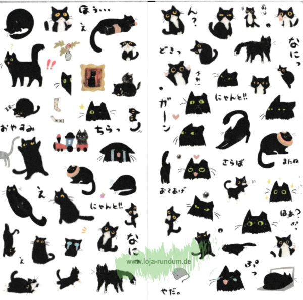 Sticker Katzen schwarz 3