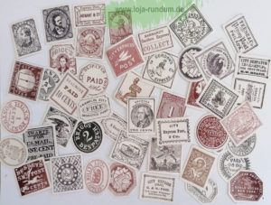 Sticker Vintage Briefmarke Medieval 222