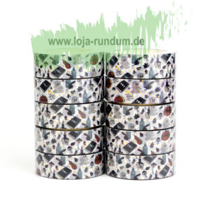 Washi Tape - Gespenst und Kürbis - mit Glitter