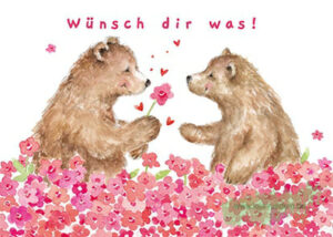 Zwei Bären in Blumen - Edition Gollong