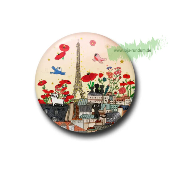 PARIS IN BLUMEN - MAGNET MIT FLASCHENÖFFNER  - Cartedart