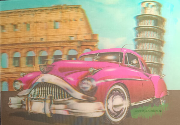 3D -  pinkes Auto