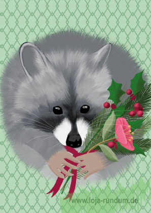 Toni Starck - Christmas Raccoon - nobis design