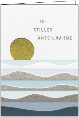 In stiller Anteilnahme (Sonnenuntergang über Wasser)- TAURUS Kunstkarten