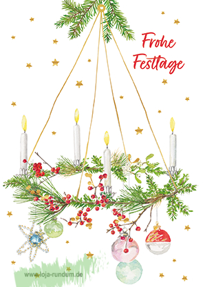 Frohe Festtage (Adventskranz) - Edition Gollong