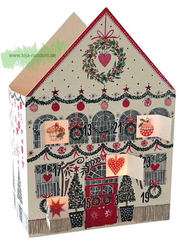Teelicht Haus leuchtender Adventskalender - Haus  - Edition Gollong