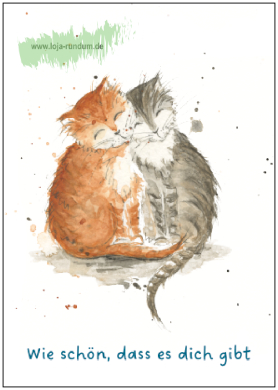How wonderful that you exist (cats) - Taurus Art Cards