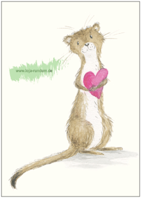 Meerkats with heart - Taurus Art Cards