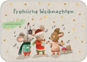 Merry Christmas (singing mice) - TAURUS art cards