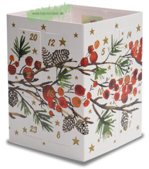 Leuchtender Adventskalender - Zweige - Taurus Kunstkarten