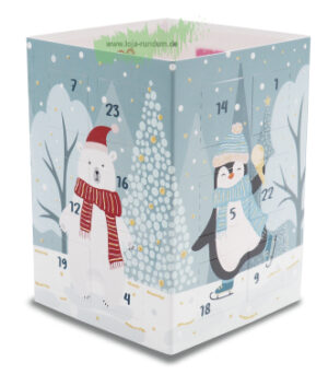 Leuchtender Adventskalender - Zwerge, Schneemann, Tiere - Taurus Kunstkarten