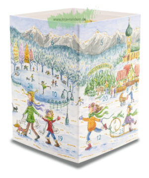 Leuchtender Adventskalender - (Radtour über Weihnachtsmarkt) - Taurus Kunstkarten