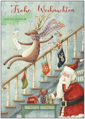 Frohe Weihnachten (Treppe) - Taurus Kunstkarten