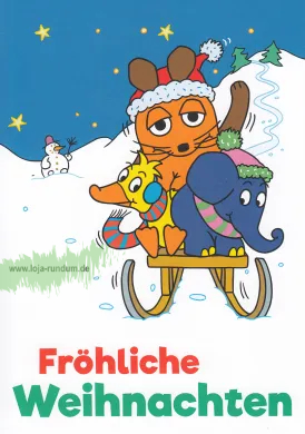 Fröhliche Weihnachten (Schlittenfahrt)- TAURUS Kunstkarten
