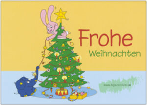 Frohe Weihnachten (Elefant und Hase) - TAURUS Kunstkarten