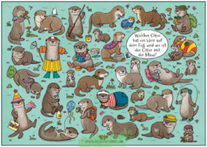 Welcher Otter hat ein Herz auf dem Fell... - TAURUS Kunstkarten