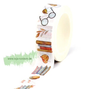 Washi Tape - Herbst mit Büchern