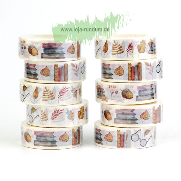 Washi Tape - Herbst mit Büchern – Bild 3