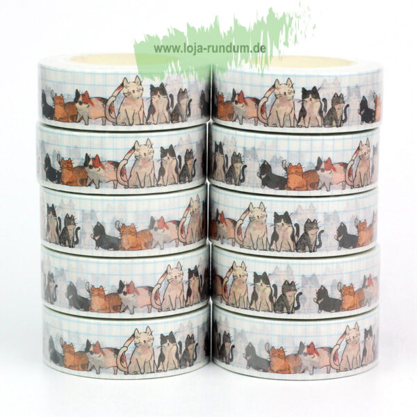 Washi Tape - Katzen Familie – Bild 3