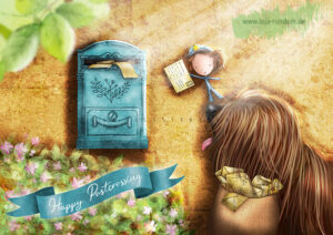 Happy Postcrossing Germany - Ila Illustrations