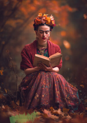 Frida Kahlo:  Lesen im Wald