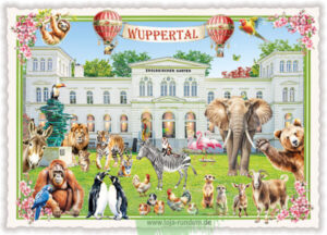 Städte-Postkarte, Wuppertal, Zoologischer Garten  - Edition Tausendschön PK1293