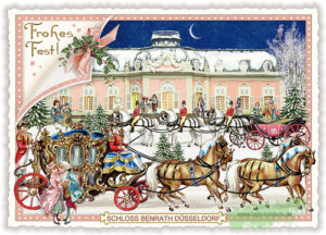 City postcard, Christmas Benrath Palace Düsseldorf - Edition Tausendschön PK162