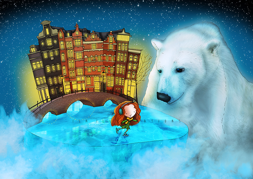 Ice skating - Ila Illustrations