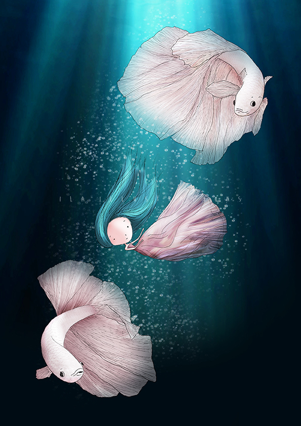 underwater dance - Ila Illustrations