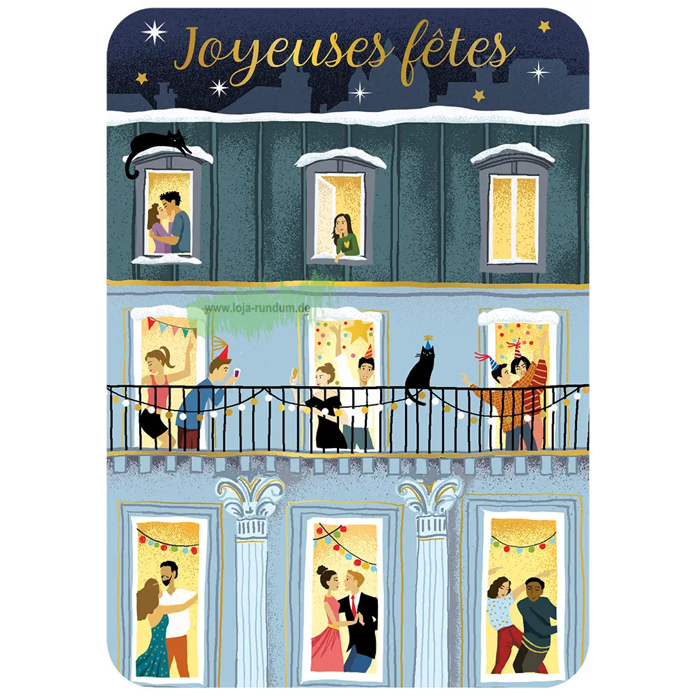 FROHE FESTTAGE AUF DEM BALKON - Cartesdart