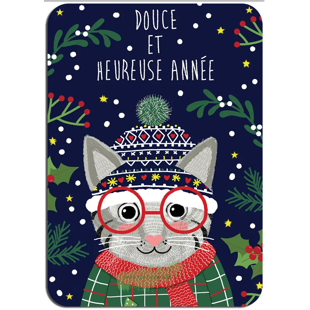 WUNSCHKARTE SÜSSES UND GLÜCKLICHES JAHR - Cartesdart