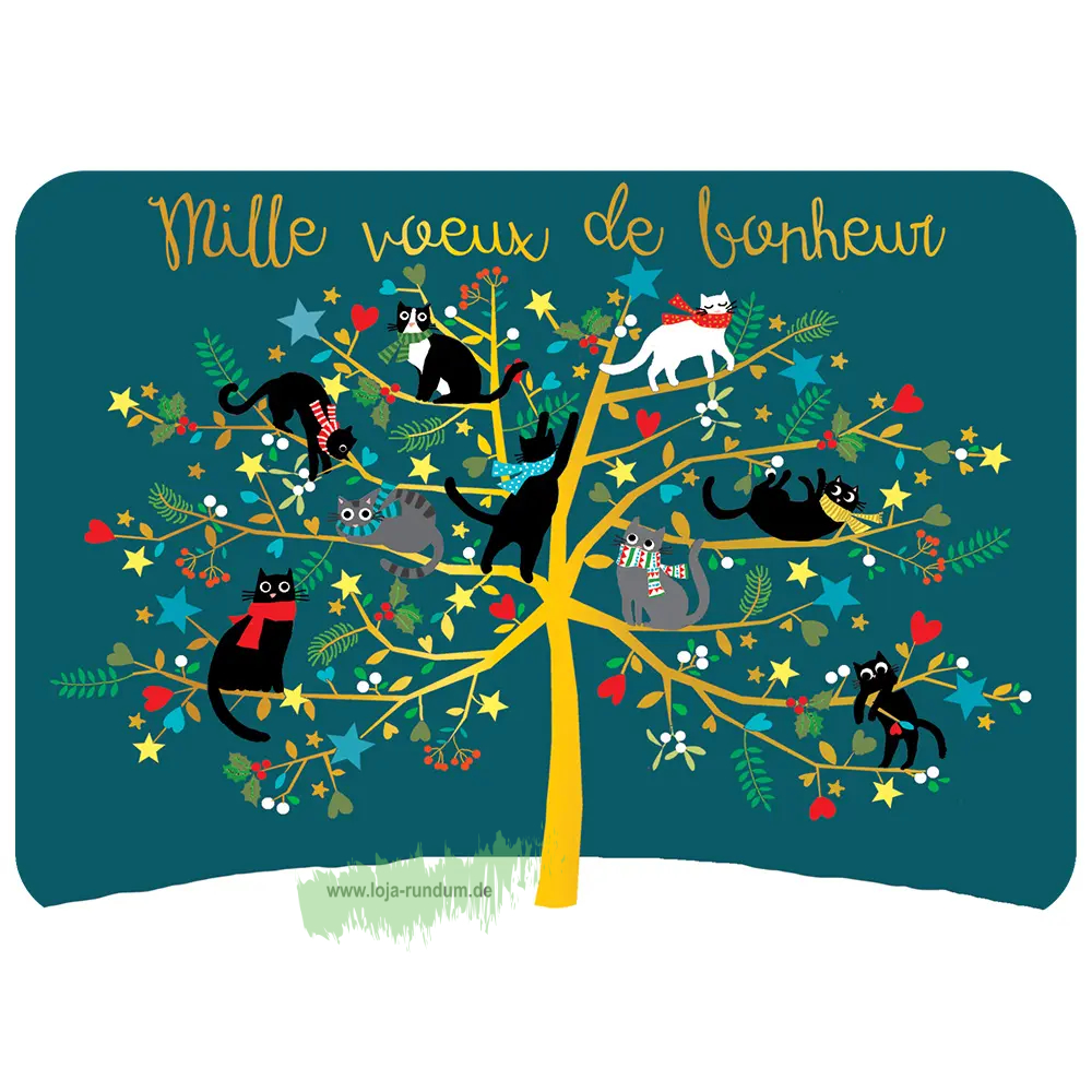 WUNSCHKARTE TAUSEND WÜNSCHE ZUM GLÜCK BAUM - Cartesdart