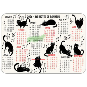 WUNSCHKARTE KALENDER 2026 SCHWARZE KATZEN - Cartesdart