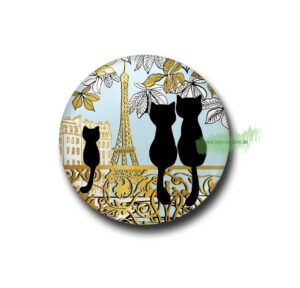 KATZEN AUF DEM BALKON PARIS - MAGNET MIT FLASCHENÖFFNER - Cartedart