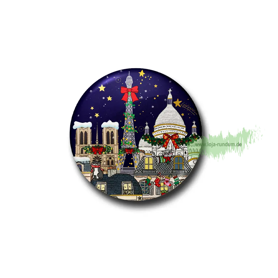 WEIHNACHTEN IN PARIS - MAGNET MIT FLASCHENÖFFNER - Cartedart