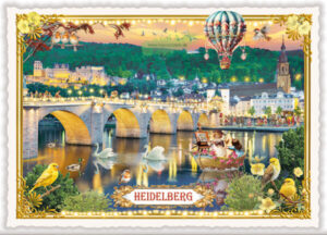 Städte-Postkarte, Heidelberg, Alte Brücke - Edition Tausendschön PK1298
