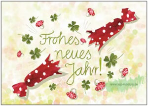 Frohes neues Jahr (Knallbonbon) - TAURUS Kunstkarten