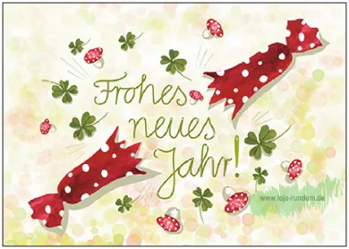 Frohes neues Jahr (Knallbonbon) - TAURUS Kunstkarten