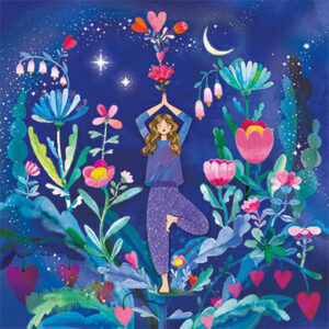 Yoga (Frau mit Blumen) - Edition Gollong