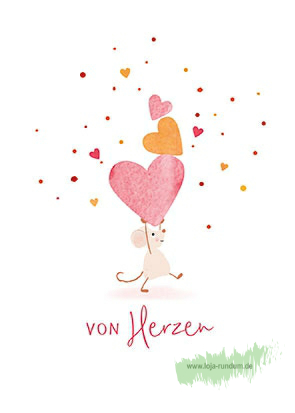 From the heart (mouse with hearts) - Edition Gollong