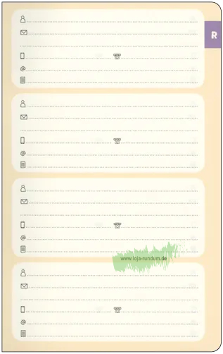 Adressen wunderbarer Menschen (Herz mit Blumen) (Heft) - Taurus Kunstkarten – Bild 2