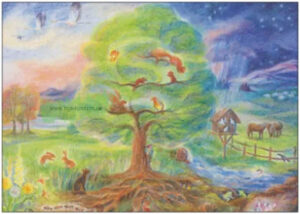 Animals by the stream - TAURUS art cards