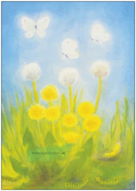 Dandelions and butterflies - TAURUS art cards