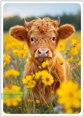highland calf - Taurus art cards