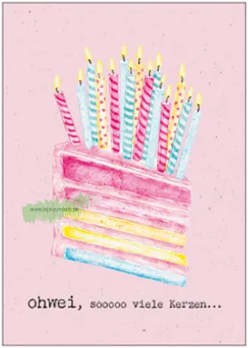 Ohwei, sooooo viele Kerzen... - TAURUS Kunstkarten