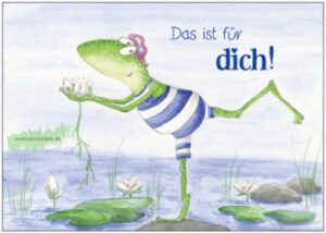This is for you! (Frog with water lily)  - Taurus Art Cards