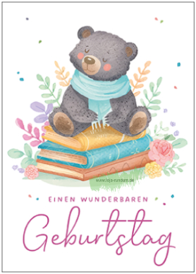 Einen wunderbaren Geburtstag (Bär auf Büchern) - TAURUS Kunstkarten