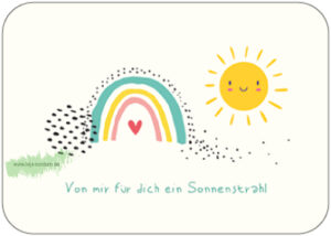 Von mir für dich ein Sonnenstrahl - TAURUS Kunstkarten